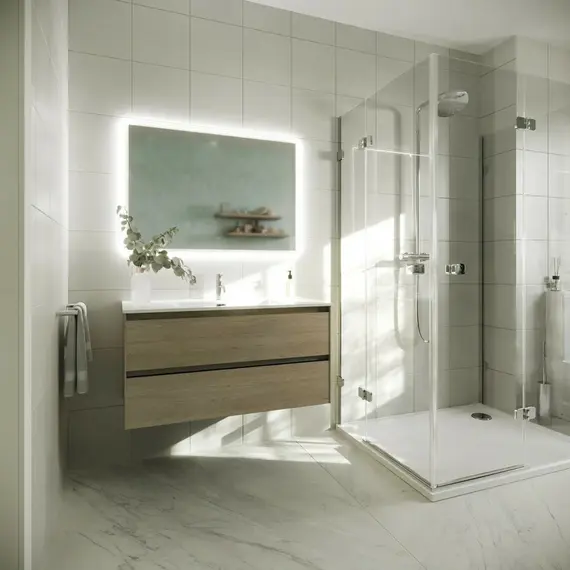 ТУМБА ПОДВЕСНАЯ SANCOS CENTO 990Х450Х500, C ДВУМЯ ЯЩИКАМИ ОСНАЩЕННЫМИ ДОВОДЧИКАМИ, КАРПАТСКАЯ ЕЛЬ, АРТ.CN100KE