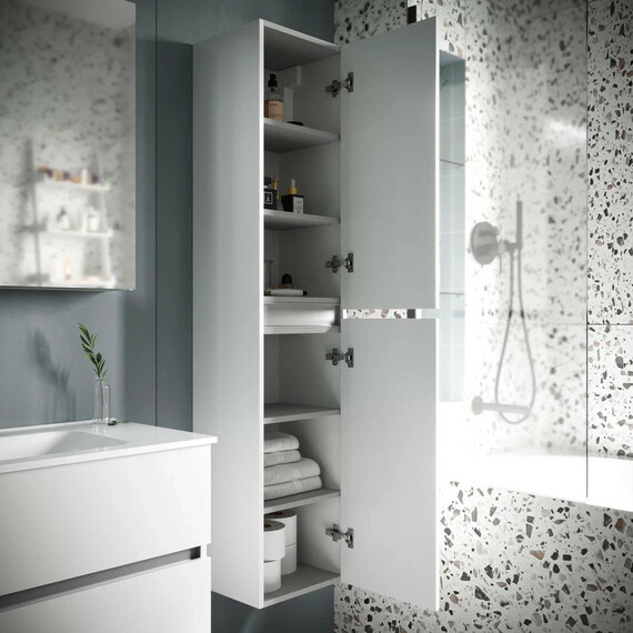 ШКАФ-ПЕНАЛ SANCOS URBAN ПОДВЕСНОЙ БЕЛЫЙ ГЛЯНЕЦ, 350Х300Х1600 ММ, АРТ. PUR35W