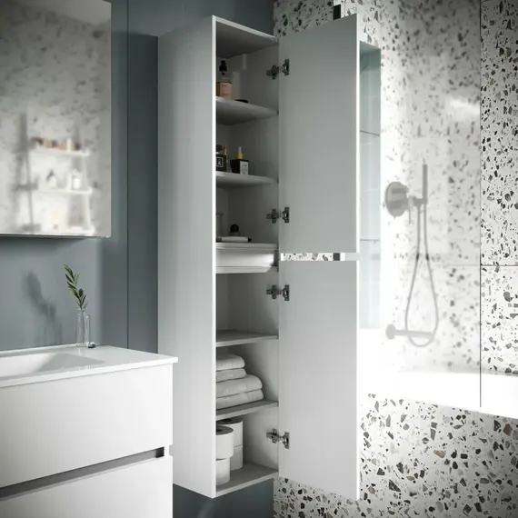 ШКАФ-ПЕНАЛ SANCOS URBAN ПОДВЕСНОЙ БЕЛЫЙ ГЛЯНЕЦ, 350Х300Х1600 ММ, АРТ. PUR35W