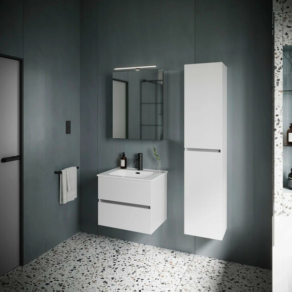 ТУМБА ПОДВЕСНАЯ SANCOS URBAN 590Х450Х550, C ДВУМЯ ЯЩИКАМИ ОСНАЩЕННЫМИ ДОВОДЧИКАМИ, БЕЛЫЙ ГЛЯНЕЦ , АРТ. UR60W