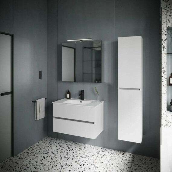 ТУМБА ПОДВЕСНАЯ SANCOS URBAN 790Х450Х550, C ДВУМЯ ЯЩИКАМИ ОСНАЩЕННЫМИ ДОВОДЧИКАМИ, БЕЛЫЙ ГЛЯНЕЦ , АРТ. UR80W