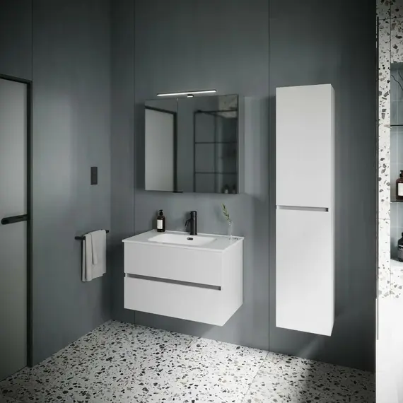 ТУМБА ПОДВЕСНАЯ SANCOS URBAN 790Х450Х550, C ДВУМЯ ЯЩИКАМИ ОСНАЩЕННЫМИ ДОВОДЧИКАМИ, БЕЛЫЙ ГЛЯНЕЦ , АРТ. UR80W