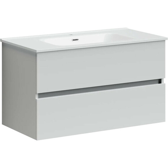 ТУМБА ПОДВЕСНАЯ SANCOS URBAN 890Х450Х550, C ДВУМЯ ЯЩИКАМИ ОСНАЩЕННЫМИ ДОВОДЧИКАМИ, БЕЛЫЙ ГЛЯНЕЦ , АРТ. UR90W