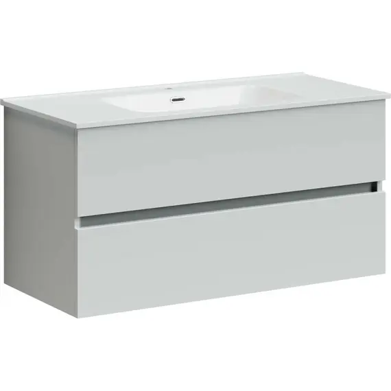 ТУМБА ПОДВЕСНАЯ SANCOS URBAN 990Х450Х550, C ДВУМЯ ЯЩИКАМИ ОСНАЩЕННЫМИ ДОВОДЧИКАМИ, БЕЛЫЙ ГЛЯНЕЦ, АРТ. UR100W