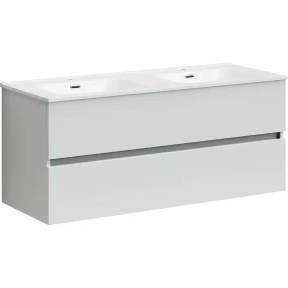 ТУМБА ПОДВЕСНАЯ SANCOS URBAN 1190Х450Х550, C ДВУМЯ ЯЩИКАМИ ОСНАЩЕННЫМИ ДОВОДЧИКАМИ, БЕЛЫЙ ГЛЯНЕЦ , АРТ. UR120-2W