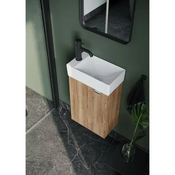 ТУМБА ПОДВЕСНАЯ SANCOS MINI 355Х205Х500, С РАСПАШНОЙ ДВЕРЦЕЙ, ВНУТРИ 1 ПОЛКА, ДУБ ГАЛИФАКС НАТУРАЛЬНЫЙ , АРТ.MN35EGL