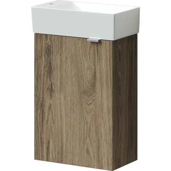 ТУМБА ПОДВЕСНАЯ SANCOS MINI 355Х205Х500, С РАСПАШНОЙ ДВЕРЦЕЙ, ВНУТРИ 1 ПОЛКА, ДУБ ЧАРЛЬСТОН , АРТ.MN35ECHL