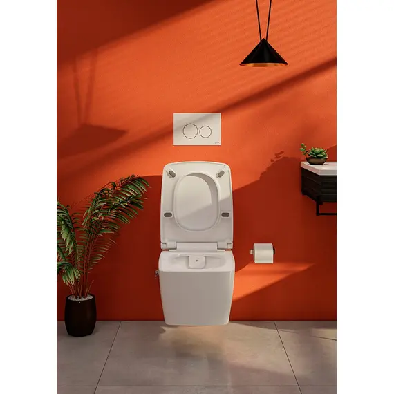 ПОДВЕСНОЙ БЕЗОБОДКОВЫЙ УНИТАЗ VITRA METROPOLE RIM-EX С ФУНКЦИЕЙ БИДЕ И ВСТРОЕННЫМ СМЕСИТЕЛЕМ