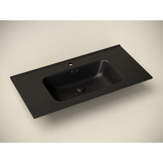 УМЫВАЛЬНИК НАКЛАДНОЙ ПРЯМОУГОЛЬНЫЙ ЧЕРНЫЙ МАТОВЫЙ CERAMICA NOVA ELEMENT 910*465*180ММ