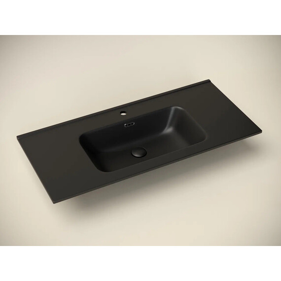 УМЫВАЛЬНИК НАКЛАДНОЙ ПРЯМОУГОЛЬНЫЙ ЧЕРНЫЙ МАТОВЫЙ CERAMICA NOVA ELEMENT 1010*465*180ММ