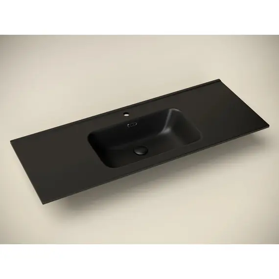 УМЫВАЛЬНИК НАКЛАДНОЙ ПРЯМОУГОЛЬНЫЙ ЧЕРНЫЙ МАТОВЫЙ CERAMICA NOVA ELEMENT 1210*465*180ММ