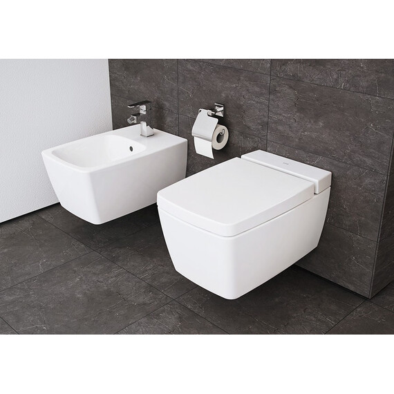 ПОДВЕСНОЙ БЕЗОБОДКОВЫЙ УНИТАЗ VITRA METROPOLE RIM-EX С ЕМКОСТЬЮ ДЛЯ ЧИСТЯЩЕЙ ЖИДКОСТИ