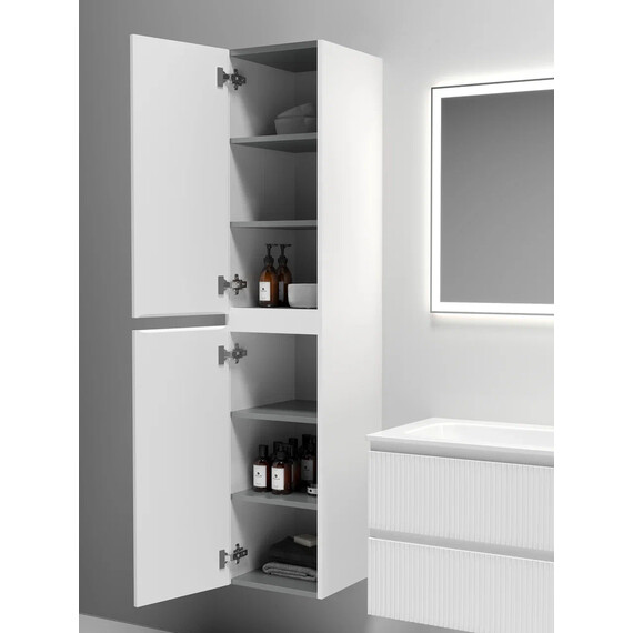 ШКАФ-ПЕНАЛ SANCOS SNOB T ПОДВЕСНОЙ BIANCO, 350Х350Х1650 ММ, АРТ. PSNT35W