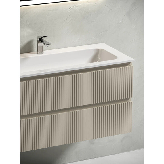 ТУМБА ПОДВЕСНАЯ SANCOS SNOB T 995Х445Х500, C ДВУМЯ ЯЩИКАМИ ОСНАЩЕННЫМИ ДОВОДЧИКАМИ, BEIGE SOFT , АРТ.SNT100CE