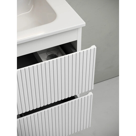 ТУМБА ПОДВЕСНАЯ SANCOS SNOB T 995Х445Х500, C ДВУМЯ ЯЩИКАМИ ОСНАЩЕННЫМИ ДОВОДЧИКАМИ, BIANCO, АРТ.SNT100W