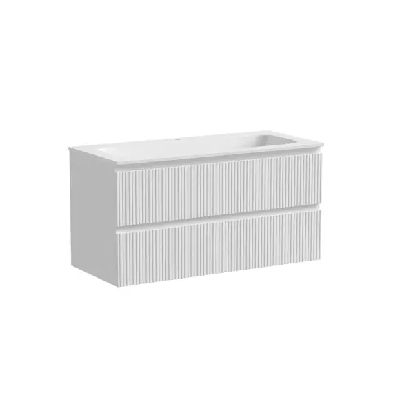 ТУМБА ПОДВЕСНАЯ SANCOS SNOB T 995Х445Х500, C ДВУМЯ ЯЩИКАМИ ОСНАЩЕННЫМИ ДОВОДЧИКАМИ, BIANCO, АРТ.SNT100W