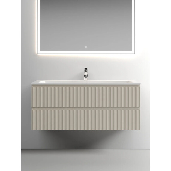 ТУМБА ПОДВЕСНАЯ SANCOS SNOB T 1195Х445Х500, C ДВУМЯ ЯЩИКАМИ ОСНАЩЕННЫМИ ДОВОДЧИКАМИ, BEIGE SOFT, АРТ.SNT120CE