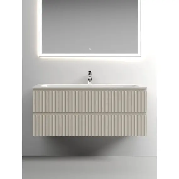 ТУМБА ПОДВЕСНАЯ SANCOS SNOB T 1195Х445Х500, C ДВУМЯ ЯЩИКАМИ ОСНАЩЕННЫМИ ДОВОДЧИКАМИ, BEIGE SOFT, АРТ.SNT120CE