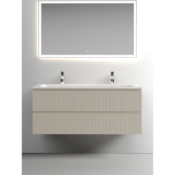 ТУМБА ПОДВЕСНАЯ SANCOS SNOB T 1195Х445Х500, C ДВУМЯ ЯЩИКАМИ ОСНАЩЕННЫМИ ДОВОДЧИКАМИ, BEIGE SOFT, АРТ.SNT120CE