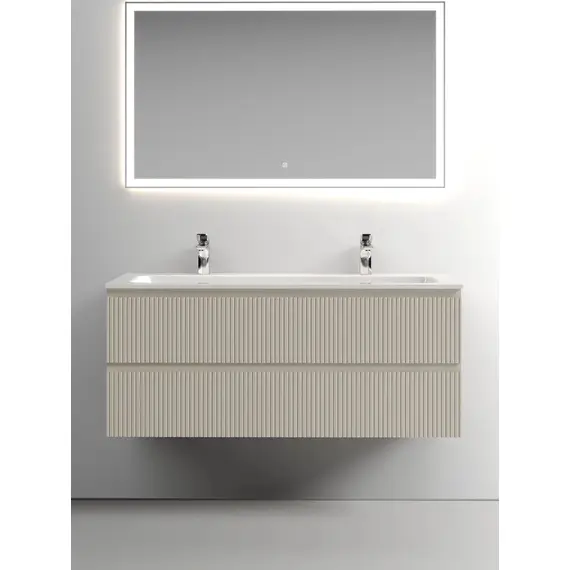 ТУМБА ПОДВЕСНАЯ SANCOS SNOB T 1195Х445Х500, C ДВУМЯ ЯЩИКАМИ ОСНАЩЕННЫМИ ДОВОДЧИКАМИ, BEIGE SOFT, АРТ.SNT120CE