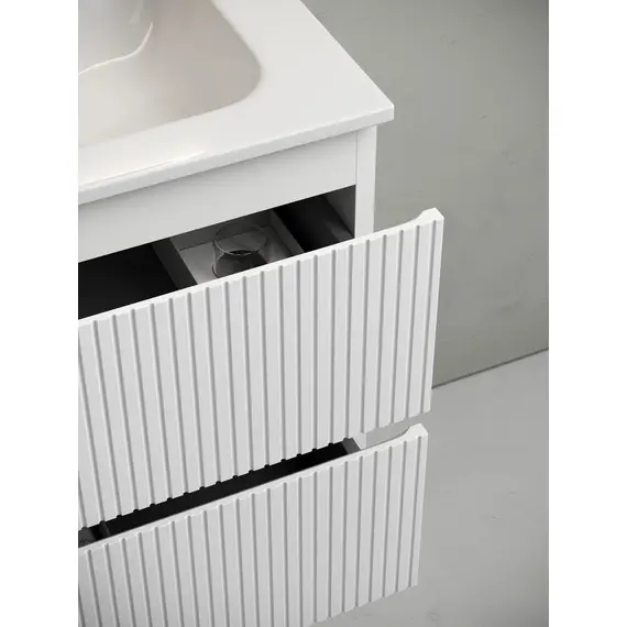 ТУМБА ПОДВЕСНАЯ SANCOS SNOB T 1195Х445Х500, C ДВУМЯ ЯЩИКАМИ ОСНАЩЕННЫМИ ДОВОДЧИКАМИ, BIANCO, АРТ.SNT120W