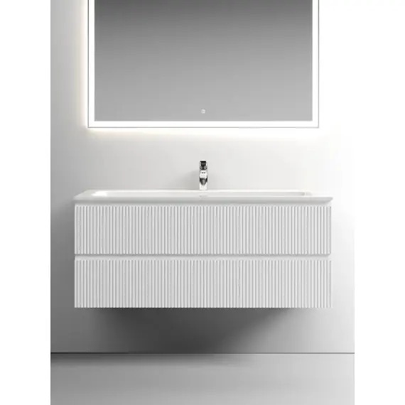 ТУМБА ПОДВЕСНАЯ SANCOS SNOB T 1195Х445Х500, C ДВУМЯ ЯЩИКАМИ ОСНАЩЕННЫМИ ДОВОДЧИКАМИ, BIANCO, АРТ.SNT120W