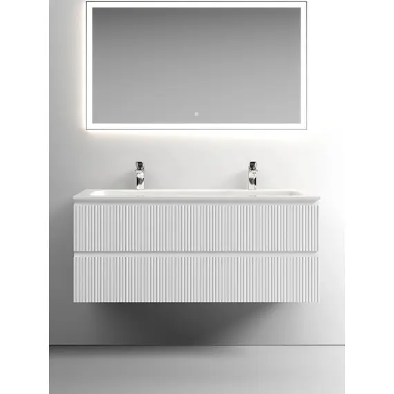 ТУМБА ПОДВЕСНАЯ SANCOS SNOB T 1195Х445Х500, C ДВУМЯ ЯЩИКАМИ ОСНАЩЕННЫМИ ДОВОДЧИКАМИ, BIANCO, АРТ.SNT120W