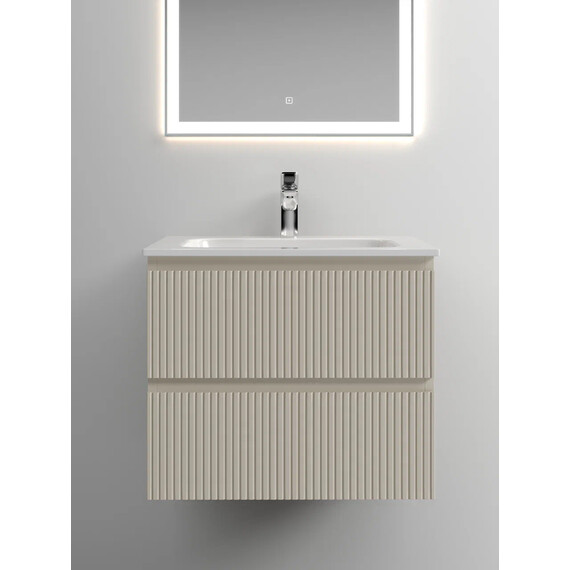 ТУМБА ПОДВЕСНАЯ SANCOS SNOB T 590Х445Х500, C ДВУМЯ ЯЩИКАМИ ОСНАЩЕННЫМИ ДОВОДЧИКАМИ, BEIGE SOFT , АРТ.SNT60CE