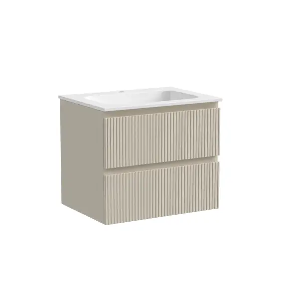 ТУМБА ПОДВЕСНАЯ SANCOS SNOB T 590Х445Х500, C ДВУМЯ ЯЩИКАМИ ОСНАЩЕННЫМИ ДОВОДЧИКАМИ, BEIGE SOFT , АРТ.SNT60CE