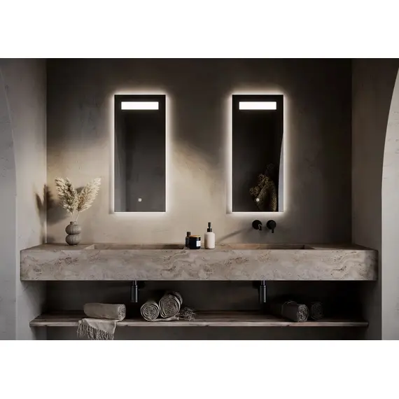 ЗЕРКАЛО ДЛЯ ВАННОЙ КОМНАТЫ SANCOS SOLO 350Х800 С ПОДСВЕТКОЙ, АРТ. SL35