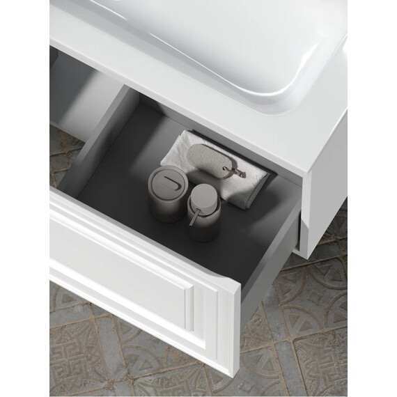 ТУМБА ПОДВЕСНАЯ SANCOS VERY C ОДНИМ ЯЩИКОМ ОСНАЩЕННЫМ ДОВОДЧИКАМИ, BIANCO, 1195Х445Х406