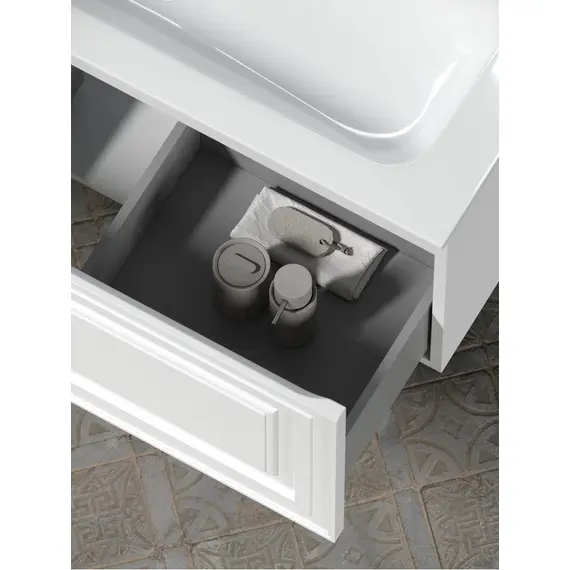 ТУМБА ПОДВЕСНАЯ SANCOS VERY C ОДНИМ ЯЩИКОМ ОСНАЩЕННЫМ ДОВОДЧИКАМИ, BIANCO, 1195Х445Х406