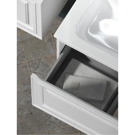 ТУМБА ПОДВЕСНАЯ SANCOS VERY C ОДНИМ ЯЩИКОМ ОСНАЩЕННЫМ ДОВОДЧИКАМИ, ПРАВАЯ, BIANCO, 995Х445Х406