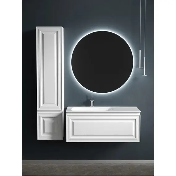 ТУМБА ПОДВЕСНАЯ SANCOS VERY C ОДНИМ  ЯЩИКОМ ОСНАЩЕННЫМ ДОВОДЧИКАМИ, ЛЕВАЯ, BIANCO, 995Х445Х406