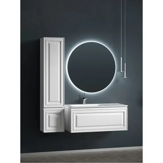 ТУМБА ПОДВЕСНАЯ SANCOS VERY C ОДНИМ  ЯЩИКОМ ОСНАЩЕННЫМ ДОВОДЧИКАМИ, ЛЕВАЯ, BIANCO, 995Х445Х406