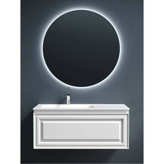 ТУМБА ПОДВЕСНАЯ SANCOS VERY C ОДНИМ  ЯЩИКОМ ОСНАЩЕННЫМ ДОВОДЧИКАМИ, ЛЕВАЯ, BIANCO, 995Х445Х406