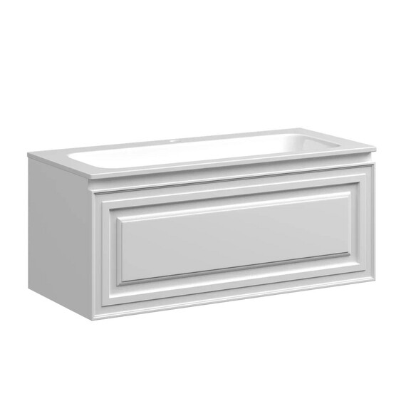 ТУМБА ПОДВЕСНАЯ SANCOS VERY C ОДНИМ ЯЩИКОМ ОСНАЩЕННЫМ ДОВОДЧИКАМИ, BIANCO, 995Х445Х406