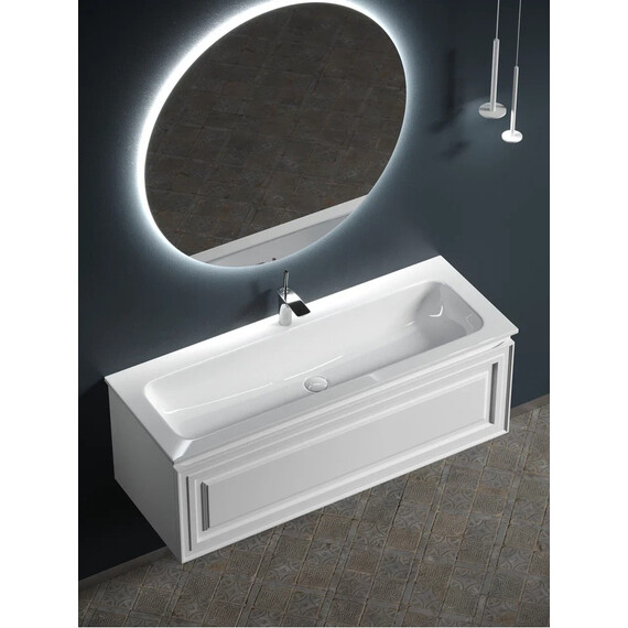 ТУМБА ПОДВЕСНАЯ SANCOS VERY C ОДНИМ ЯЩИКОМ ОСНАЩЕННЫМ ДОВОДЧИКАМИ, BIANCO, 1195Х445Х406