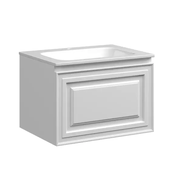 ТУМБА ПОДВЕСНАЯ SANCOS VERY C ОДНИМ ЯЩИКОМ ОСНАЩЕННЫМ ДОВОДЧИКАМИ, BIANCO, 590Х445Х406