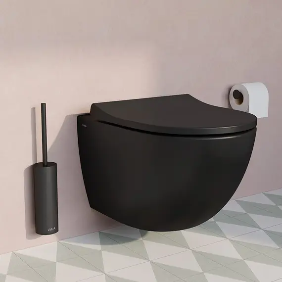 БЕЗОБОДКОВЫЙ ПОДВЕСНОЙ УНИТАЗ VITRA SENTO ЧЕРНЫЙ МАТОВЫЙ