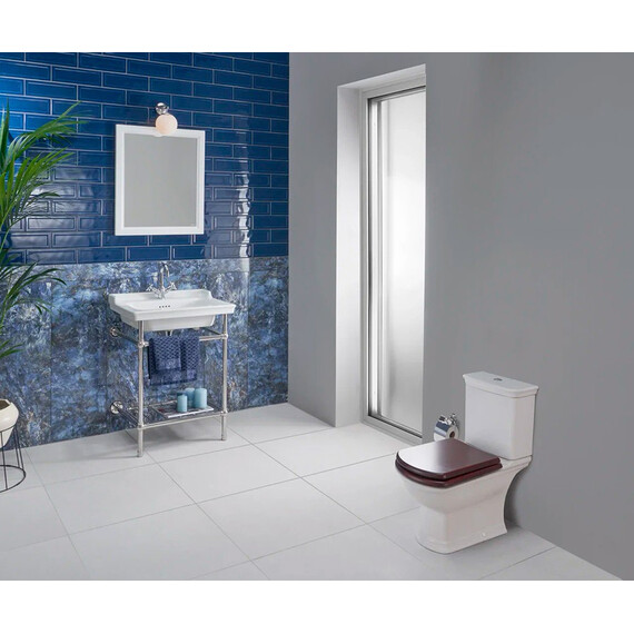 КОМПЛЕКТ НАПОЛЬНОГО УНИТАЗА VITRA SERENADA С ДЕРЕВЯННОЙ КРЫШКОЙ, МЕХАНИЗМ 3/6 Л