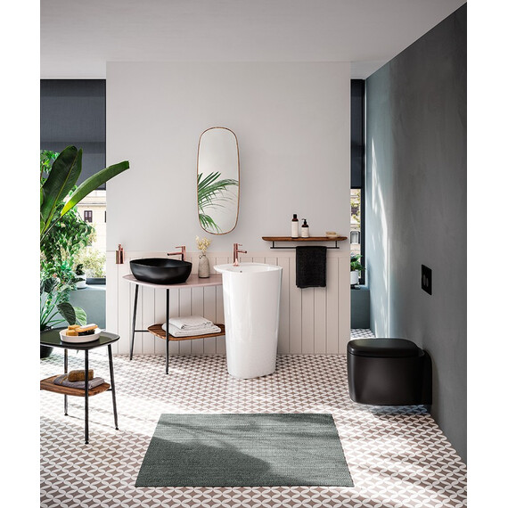 ПОДВЕСНОЙ БЕЗОБОДКОВЫЙ УНИТАЗ VITRA PLURAL RIM-EX ЧЕРНЫЙ МАТОВЫЙ