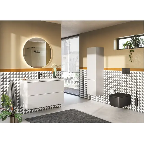 ПОДВЕСНОЙ БЕЗОБОДКОВЫЙ УНИТАЗ VITRA METROPOLE RIM-EX ЧЕРНЫЙ МАТОВЫЙ