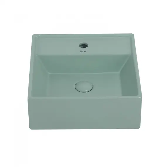 РАКОВИНА НАКЛАДНАЯ ABBER RECHTECK AC2208MCG СВЕТЛО-ЗЕЛЕНАЯ МАТОВАЯ