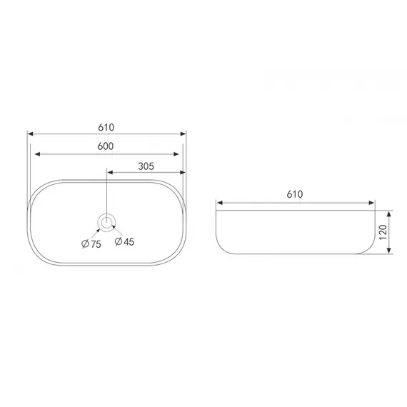 РАКОВИНА НАКЛАДНАЯ ABBER RECHTECK AC2209MY ЖЕЛТАЯ МАТОВАЯ