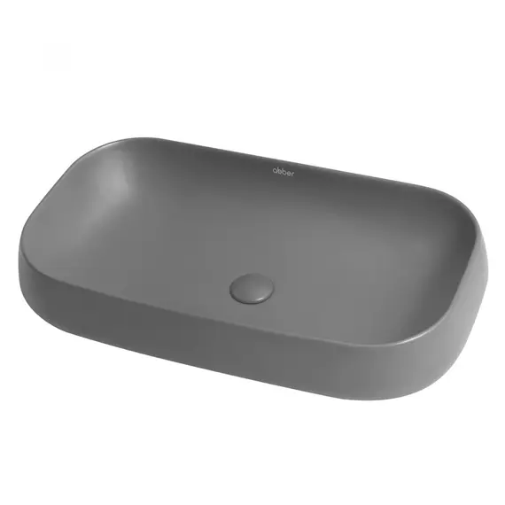 РАКОВИНА НАКЛАДНАЯ ABBER RECHTECK AC2210MG СЕРАЯ МАТОВАЯ