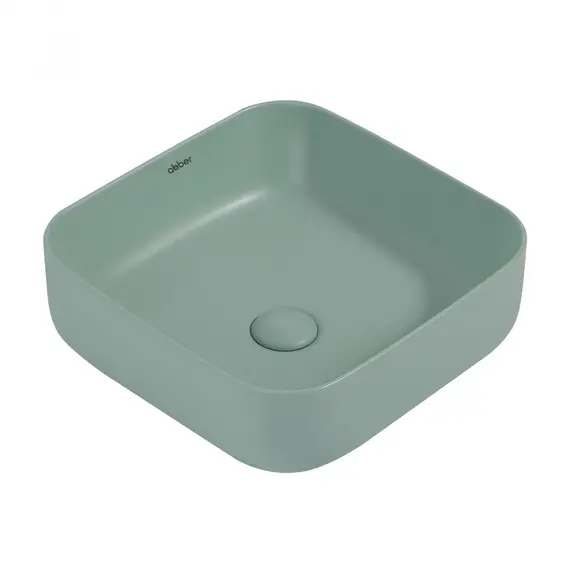 РАКОВИНА НАКЛАДНАЯ ABBER RECHTECK AC2211MCG СВЕТЛО-ЗЕЛЕНАЯ МАТОВАЯ