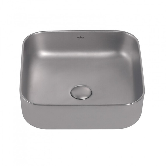 РАКОВИНА НАКЛАДНАЯ ABBER RECHTECK AC2211MS СЕРЕБРО МАТОВОЕ