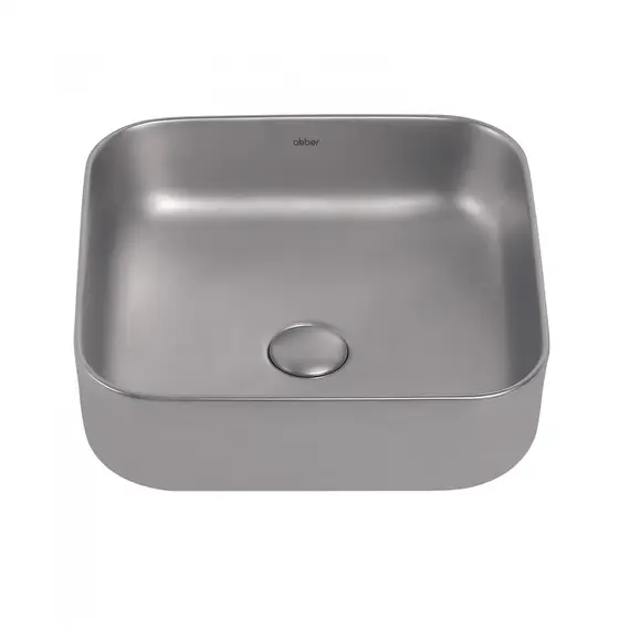 РАКОВИНА НАКЛАДНАЯ ABBER RECHTECK AC2211MS СЕРЕБРО МАТОВОЕ