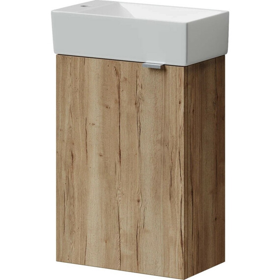 ТУМБА ПОДВЕСНАЯ SANCOS MINI 355Х205Х500, С РАСПАШНОЙ ДВЕРЦЕЙ, ВНУТРИ 1 ПОЛКА, ДУБ ГАЛИФАКС НАТУРАЛЬНЫЙ , АРТ.MN35EGL